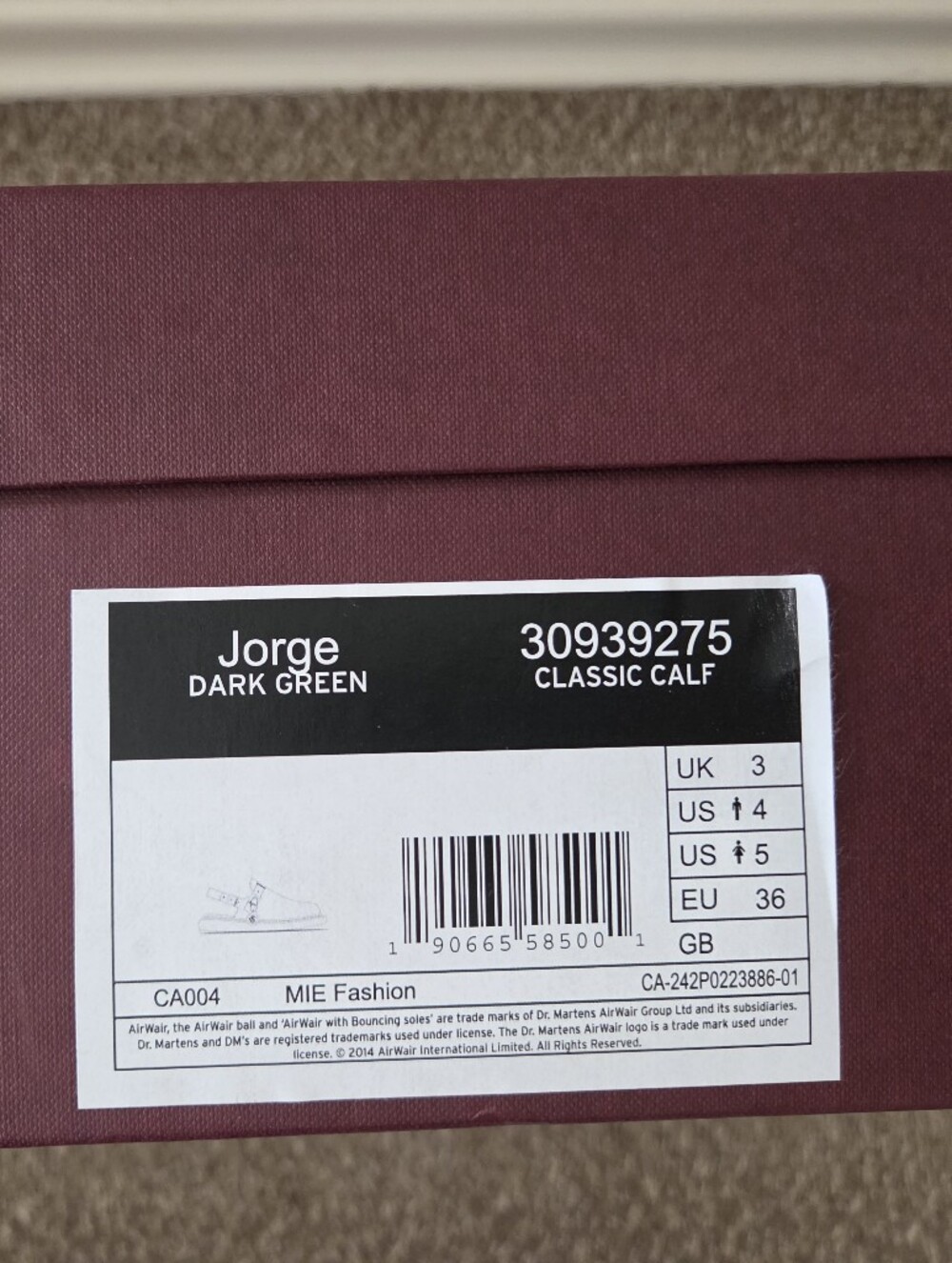 Dr. Martens Green Jorge Leather Mules Made In England - Picture 7 of 7